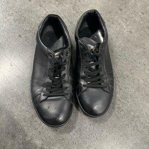 Saint Laurent Black Leather Low-Top Sneakers 42.5